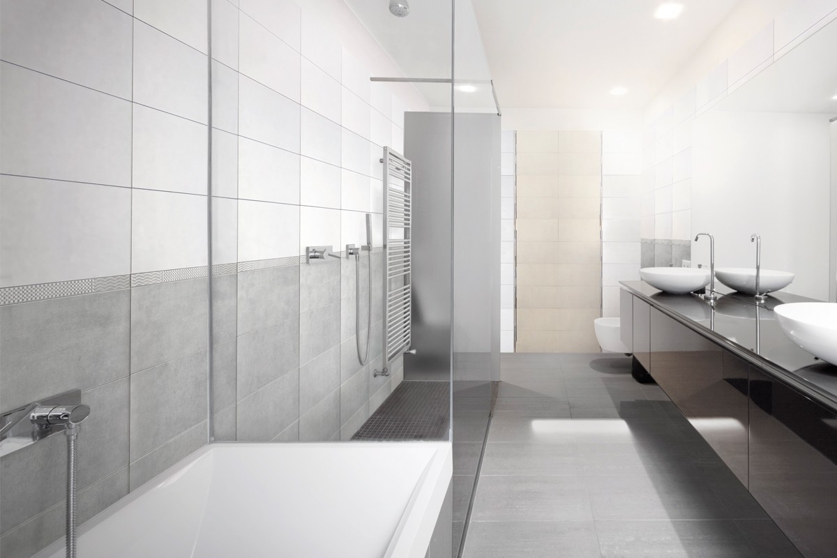 Gres porcellanato effetto cemento grigio chiaro italiangres