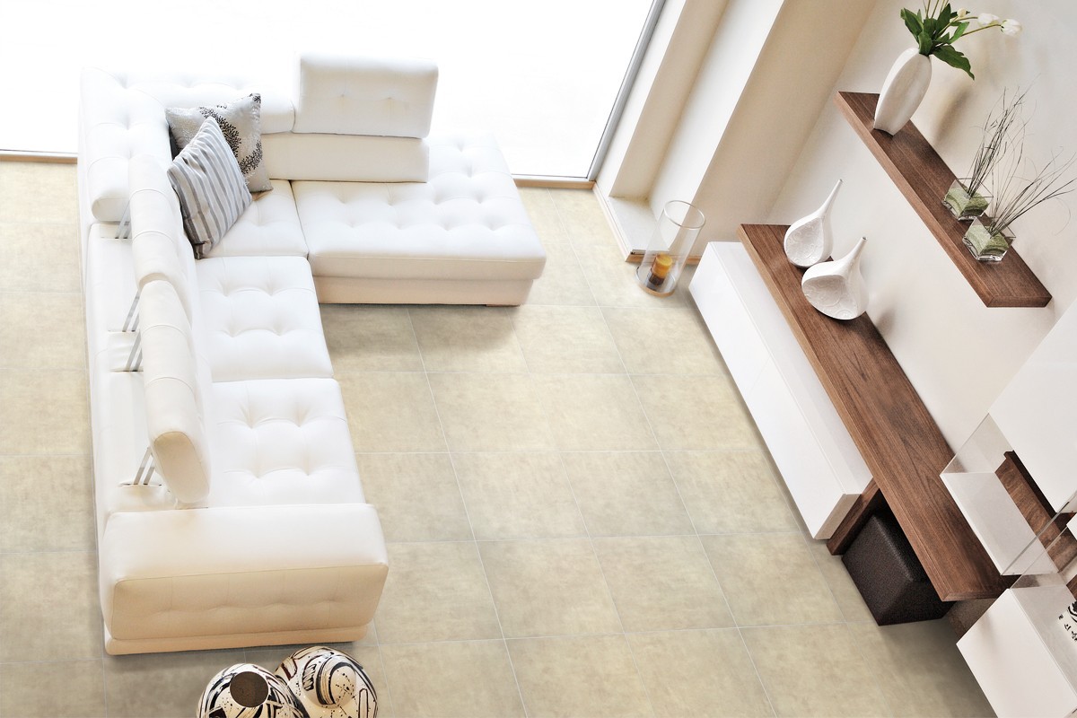 Gres porcellanato effetto cemento beige italiangres