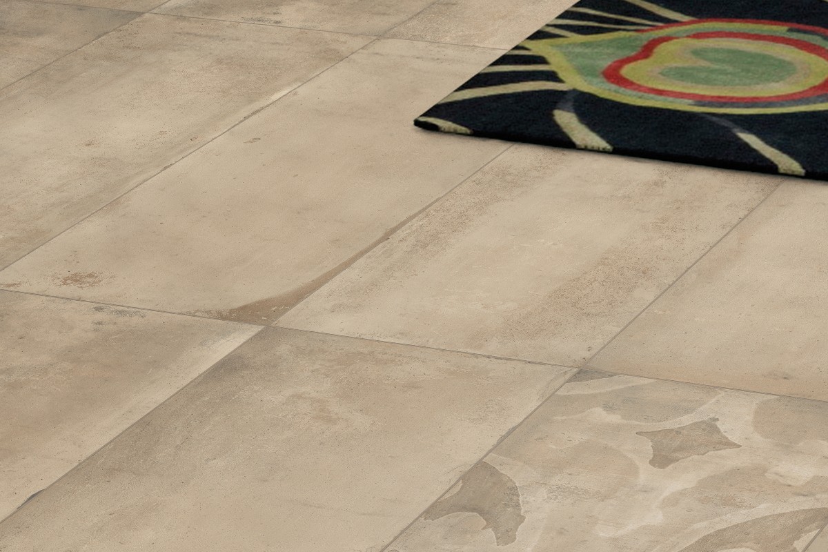 Gres porcellanato effetto cemento beige italiangres