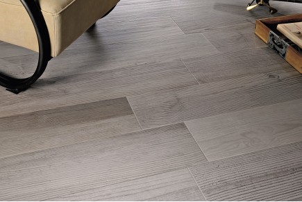 Gres porcellanato effetto legno melian grigio 18,3x118,5 cm cerami...