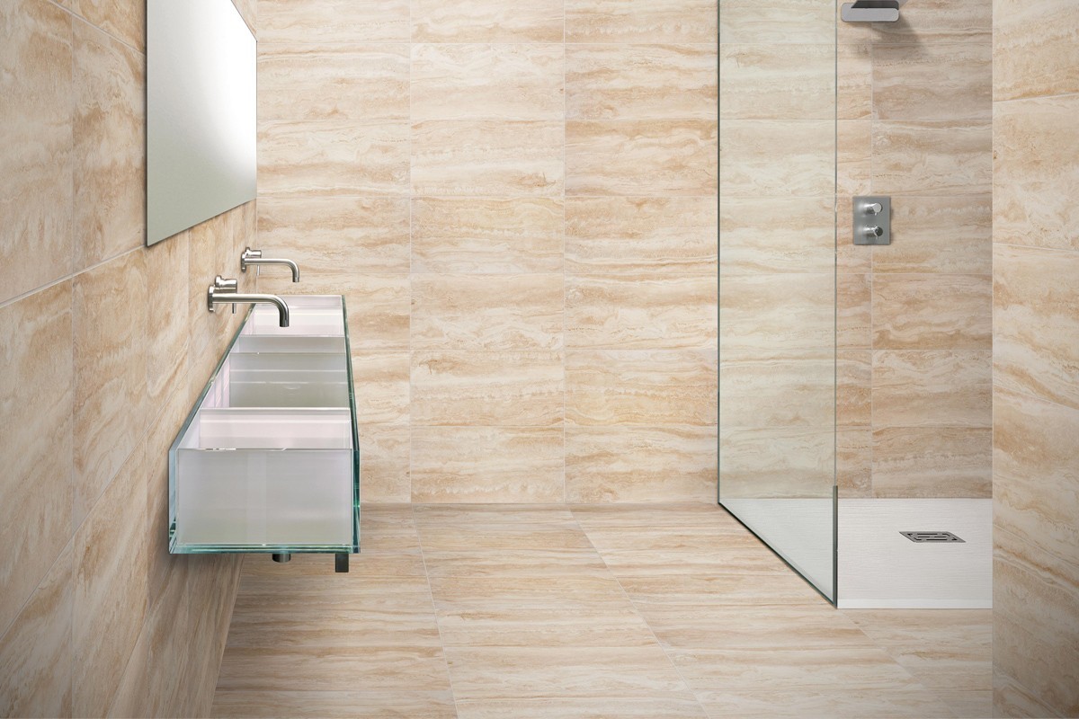 Bagno con gres effetto legno: gres effetto marmo armonie by arte ...