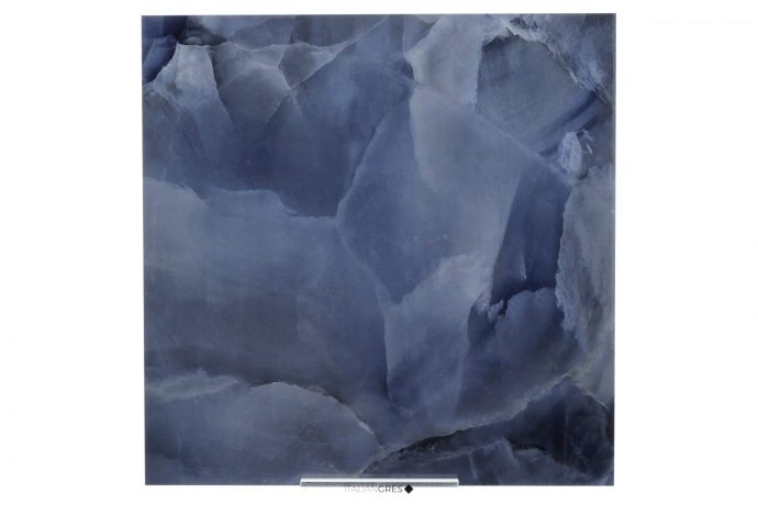 Dark blue semi polished marble