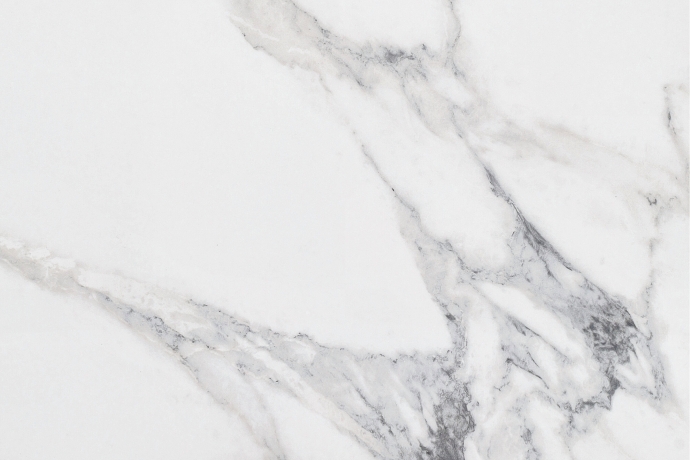 Glossy Arabescato style marble with grey veins