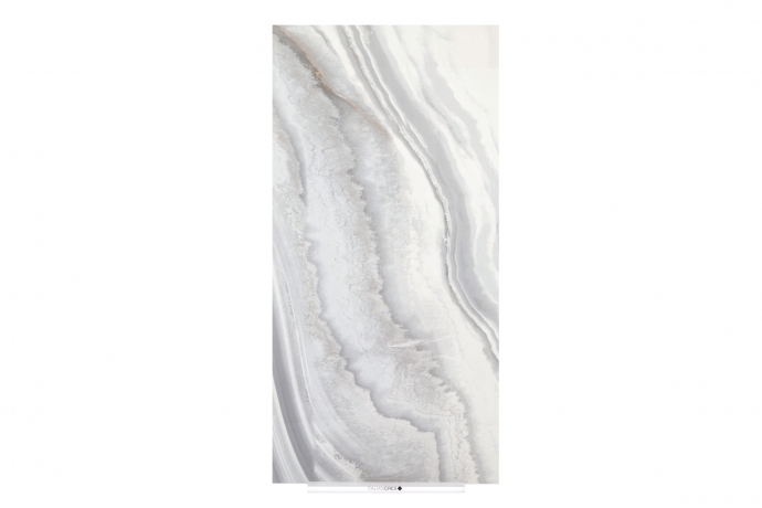 White semi polished marble