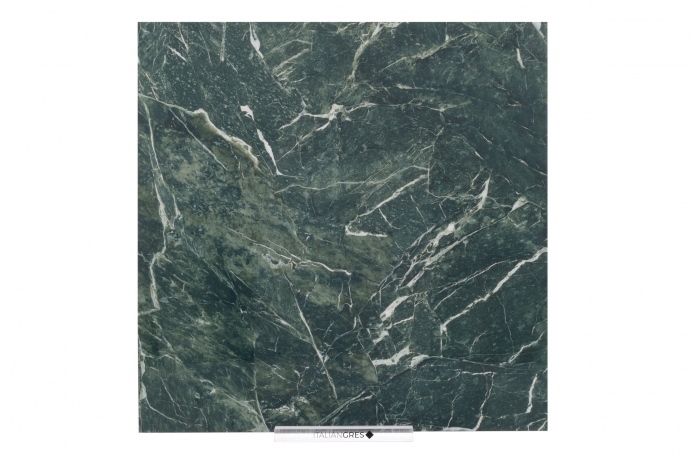 Green semi polished marble