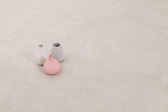 Concrete effect porcelain stoneware beige