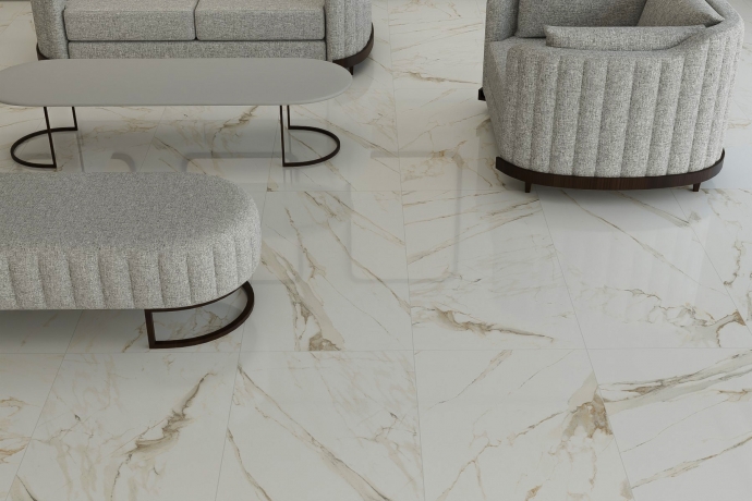 Marble effect tiles - Cream melange
