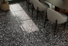 Classic venetian terrazzo floor black and white