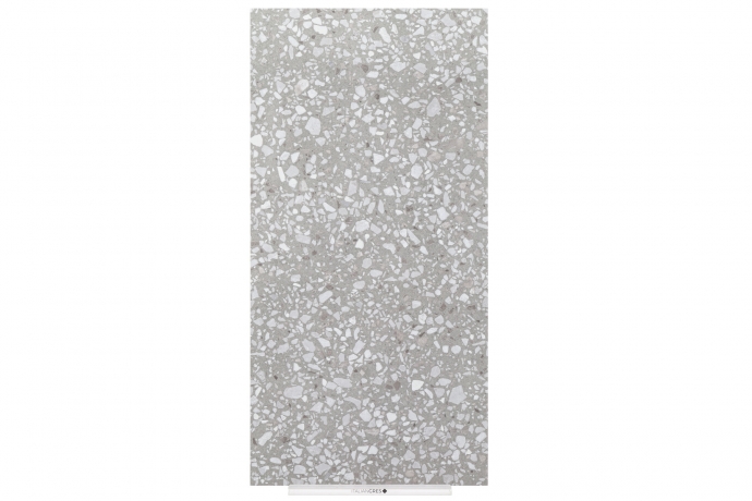 Classic venetian terrazzo floor grey and white