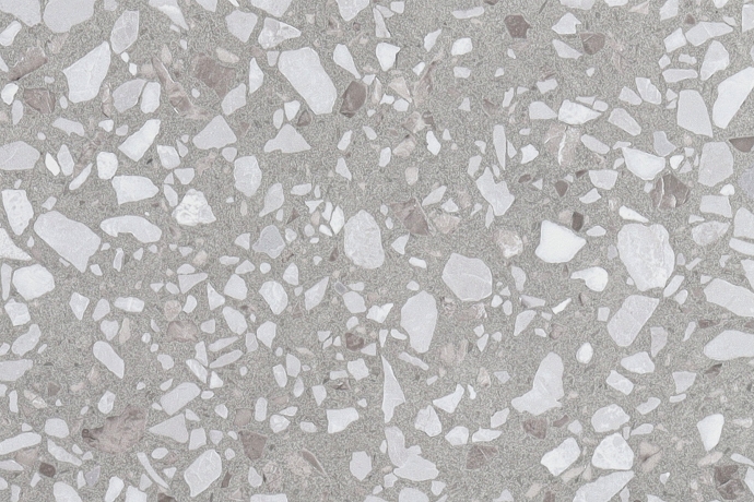 Klassischer venezianischer Terrazzoboden grau und weiß für draußen