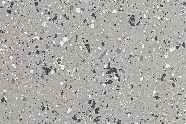 Matter Grau Terrazzo Ganzkörper