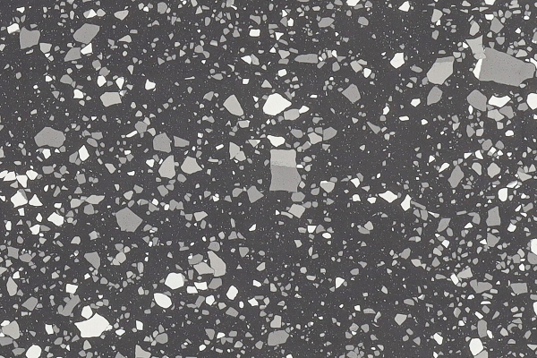Glänzender Schwarz Terrazzo Ganzkörper