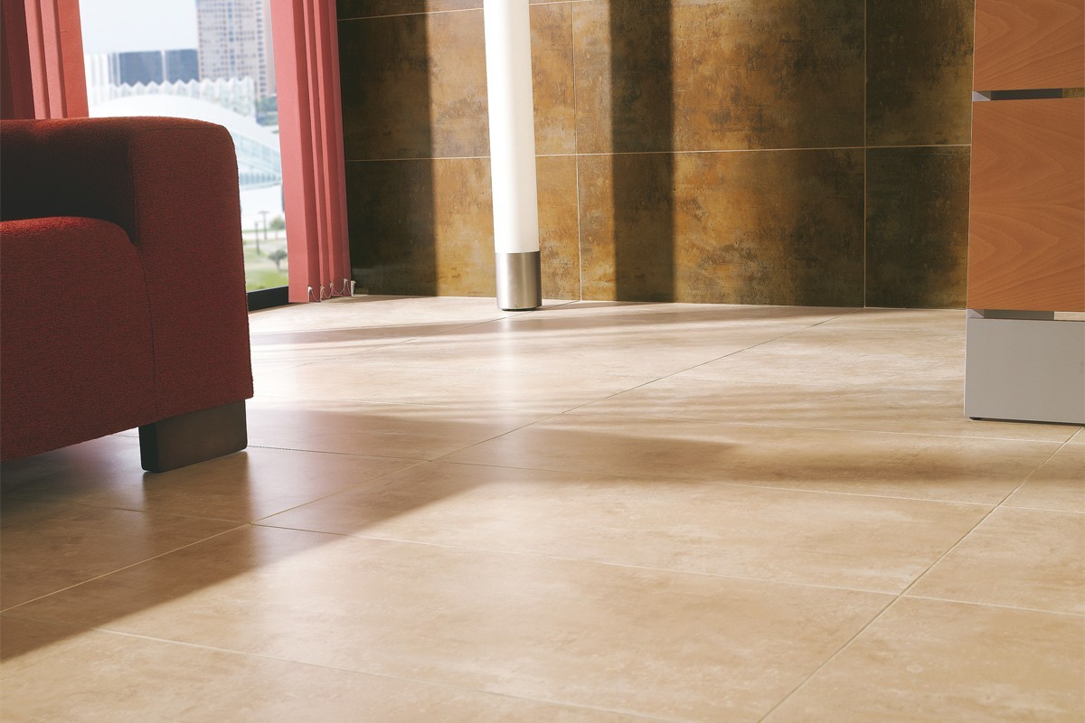 Gres Fliesen Gres effetto metallo beige ItalianGres
