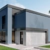 Concrete effect porcelain stoneware white R11