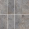 Dark grey industrial metallic tiles