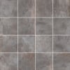 Dark grey industrial metallic tiles
