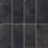 Black industrial metallic tiles