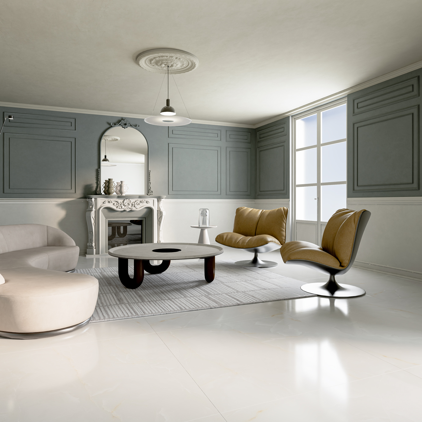 Charme Ivory - Glossy Onyx Marble