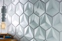 Sparkling hexagonal tiles - pearl