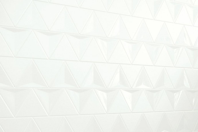Triangular tiles - Mix white matt and white glossy 3d