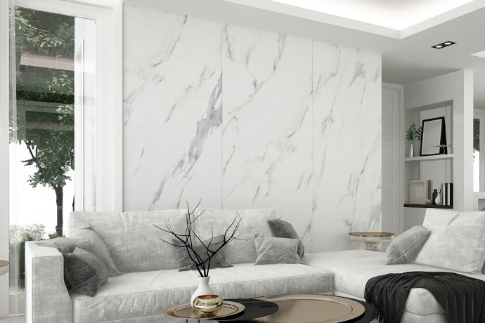 Glänzender calacatta marmor