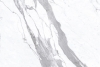 Marbre Statuario brillant avec lignes diagonales grises