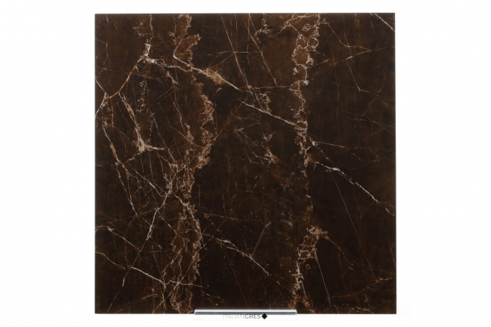 Glossy marble brown Melange