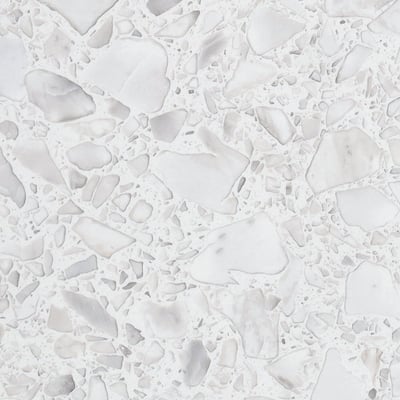 Macro Terrazzo glossy white