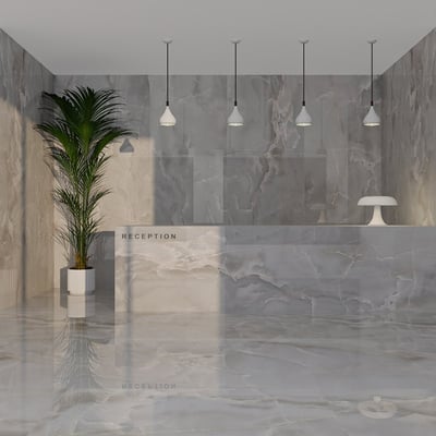 Alabaster White glossy 6 mm