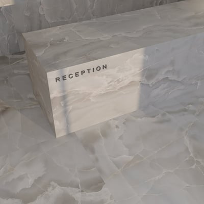 Alabaster White matt 9 mm
