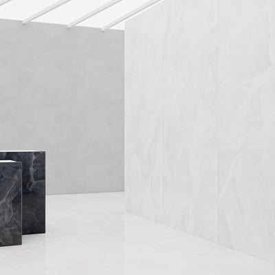 White glossy marble