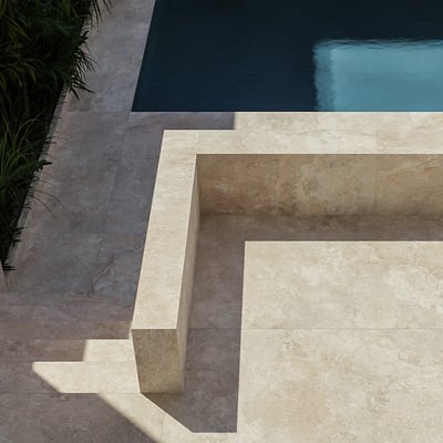 Classic Amande - Travertin 20 mm Extérieur