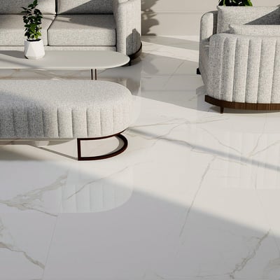 Glossy calacatta imperiale cream