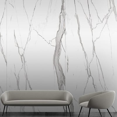 Statuario semi polished marble