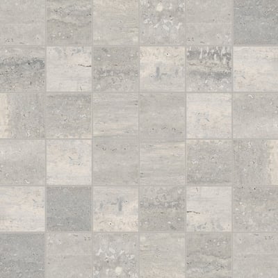Travertine Roma Silver Mosaic