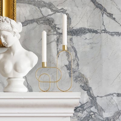 White and grey marble