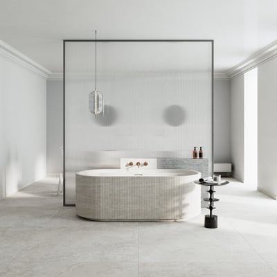 Contemporary White Crosscut Travertine