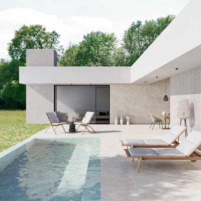 Contemporary White Crosscut Travertine Outdoor Antislip R11
