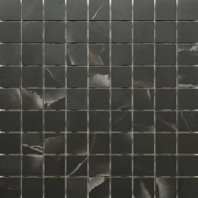Charme Black - Matte Onyx Marble Mosaic