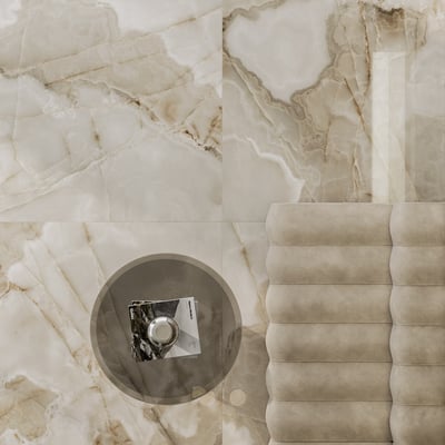 Maison Alabaster Glänzendes Beige