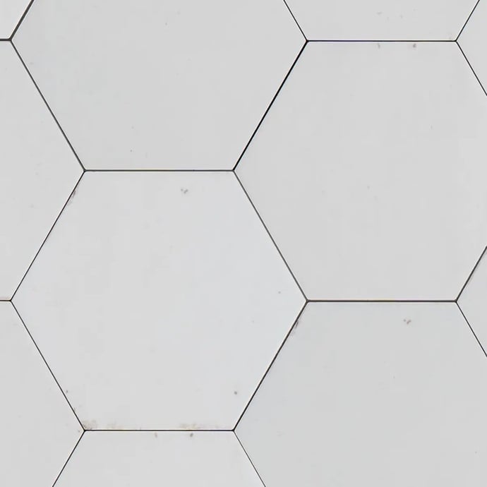 Terracotta Hexagonale Blanc