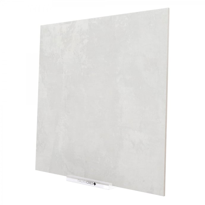 Carrelage effet métal oxydé tendance industrielle blanc