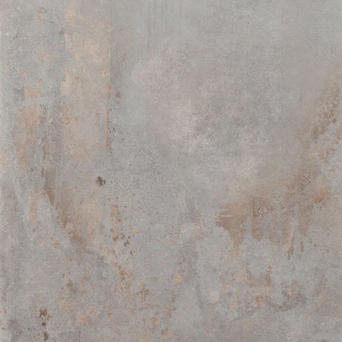 Carrelage grès cérame effet métal gris