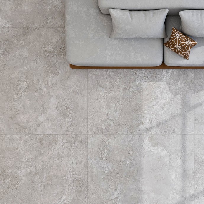 Crosscut grey travertine marble