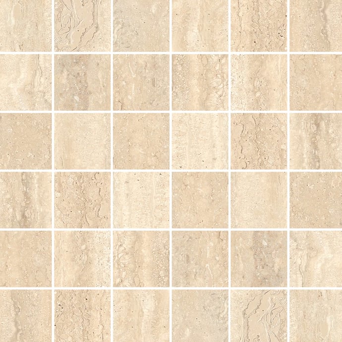 Klassisches Römisches Travertin-Mosaik