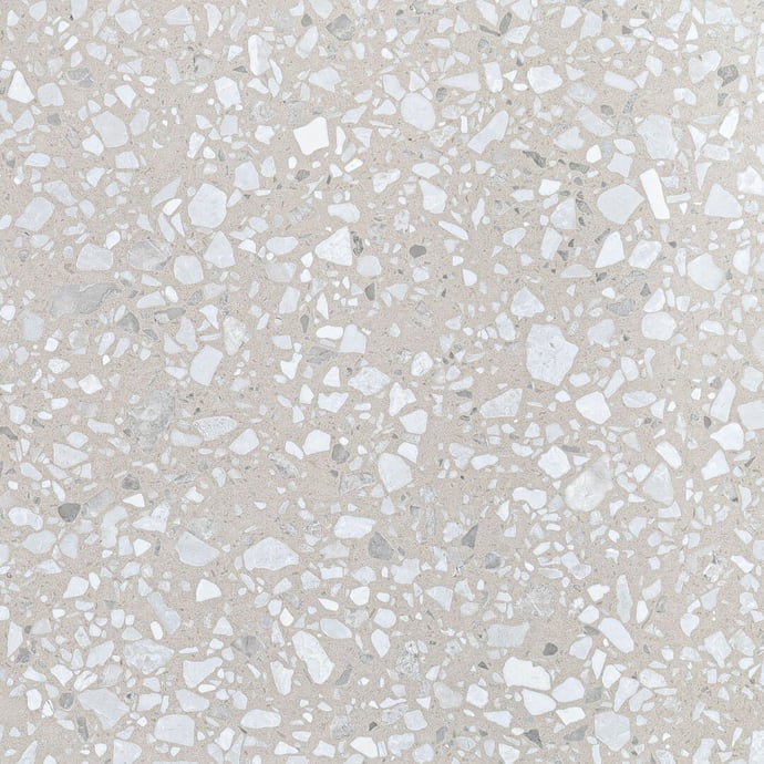 Classico terrazzo veneziano marrone chiaro e bianco