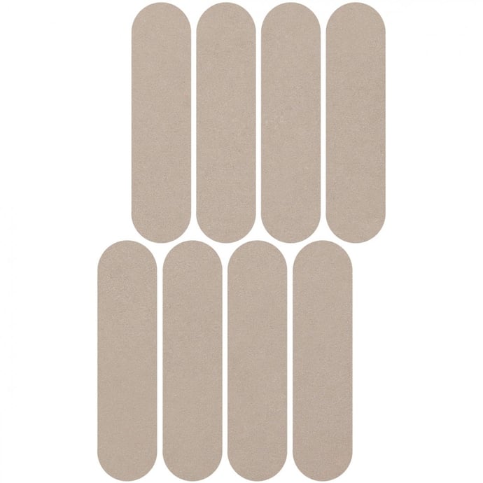 Earthenware concrete oval mosaic