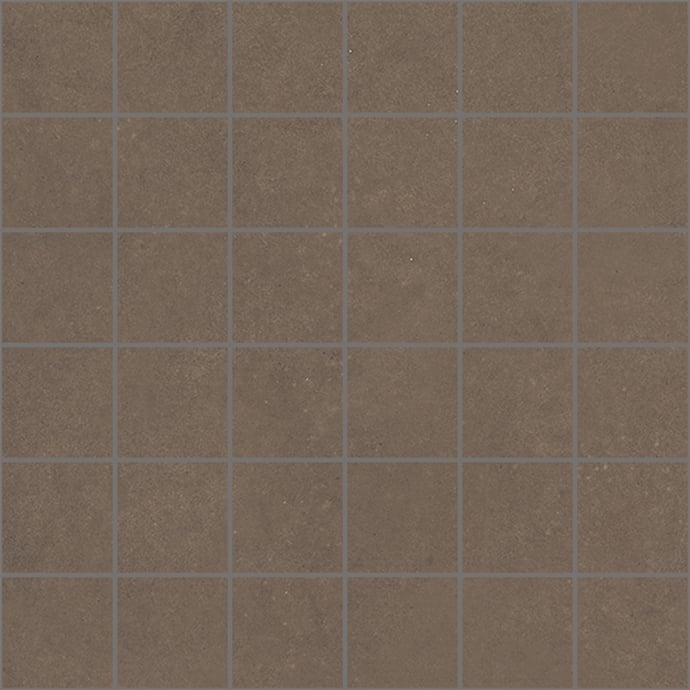 Mosaico 5x5 cm Cemento Marrone