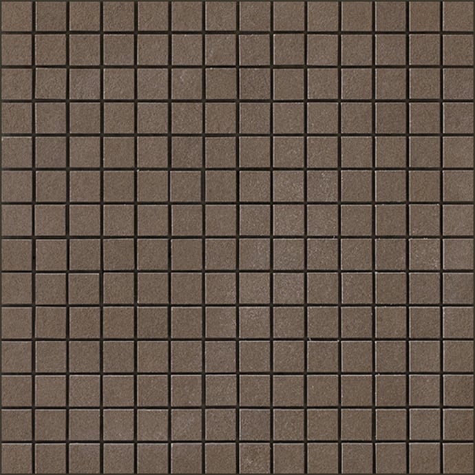 Mosaik 2x2 cm Brauner Zement
