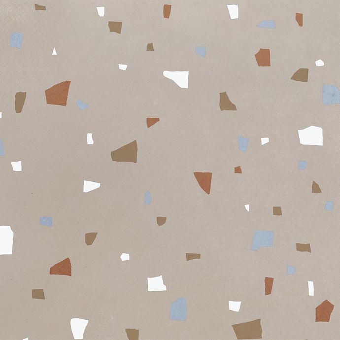 Puderfarbener venezianischer geometrischer Terrazzo